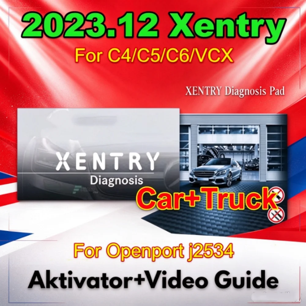 2026 Xentry 2023.12+2023.09 Full Software WIS EPC Vediamo DTS Monaco XDOS Passthru C4/C5/C6/VCX Openport J2534 Car Truck Diagnos