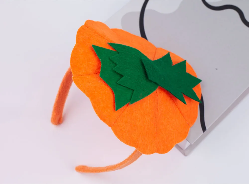 Children Halloween Pumpkin Headgear Pumpkin Top Hat Clothing Accessories Party Pumpkin Headband Performance Props