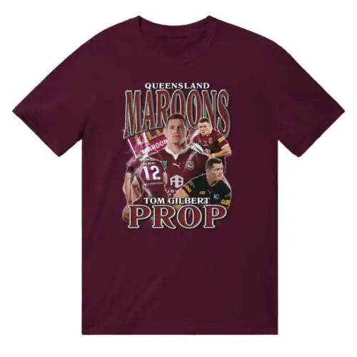 Tom Gilbert QLD Maroons T-shirt