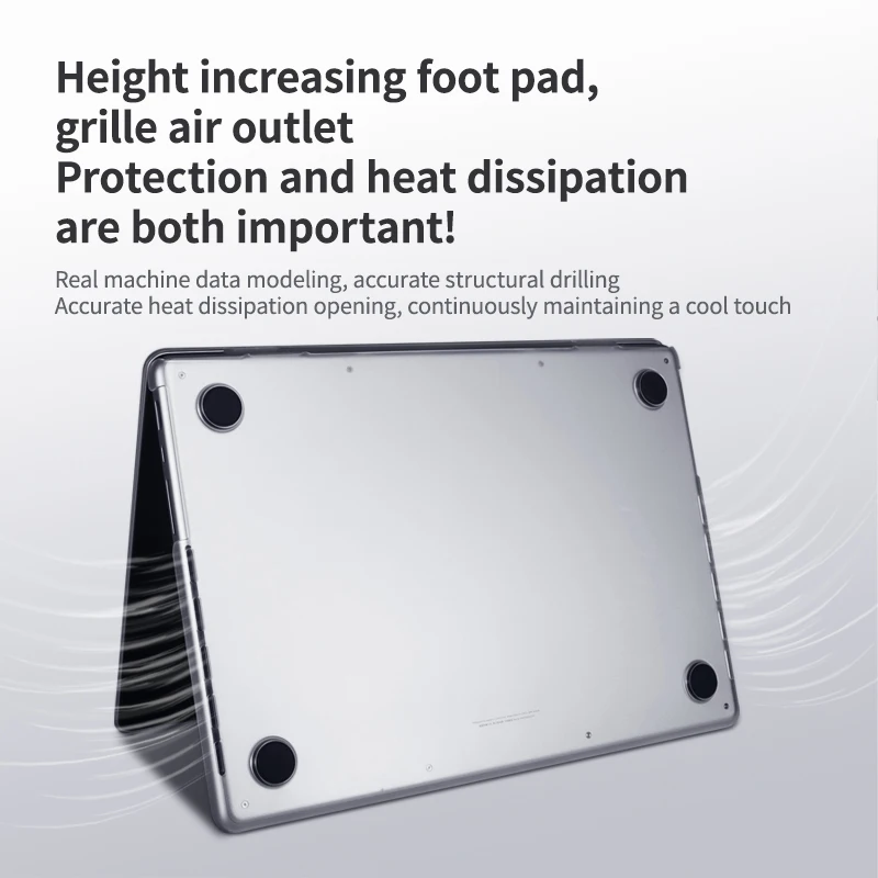 حافظة كمبيوتر محمول لجهاز MacBook Pro 14/16 M5 2025 حافظة شفافة لجهاز MacBook Air 13.6/15 A3240 Shell لجهاز MacBook Pro 16 M4 M3