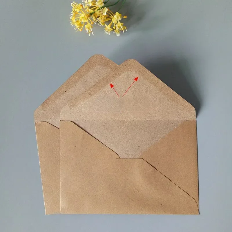10/30/50pcs 10.5x7cm Simple Retro Kraft Paper Small Envelope C6 Envelope Creative Kraft Paper Greeting Card Packaging Envelope