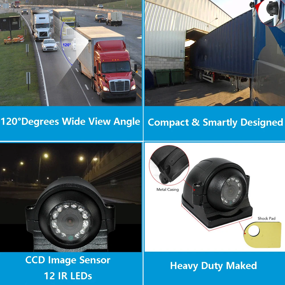4-pin Car Side View CCD Color Camera  Car Side Mirror Camera Side View Mirror Mount Cameras High-definition Color Ccd