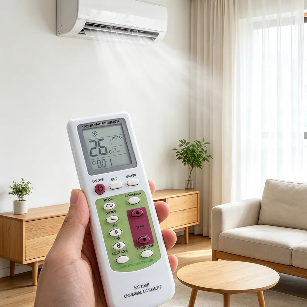Hot KT109II Universal Air Conditioner Remote Control Replacement LCD Display A/C Remote Controller Max 15m Remote Dropshipping