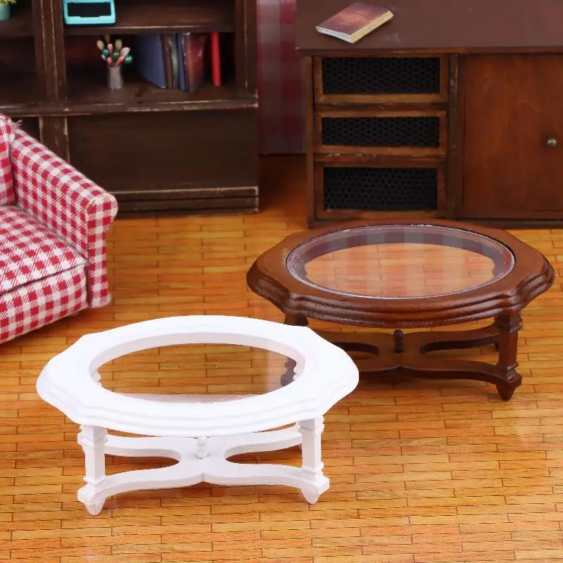 1/12 Scale Dollhouse Coffee Table Mini Simulated Furniture Model Living Room Decor Micro Scene Building Accessories