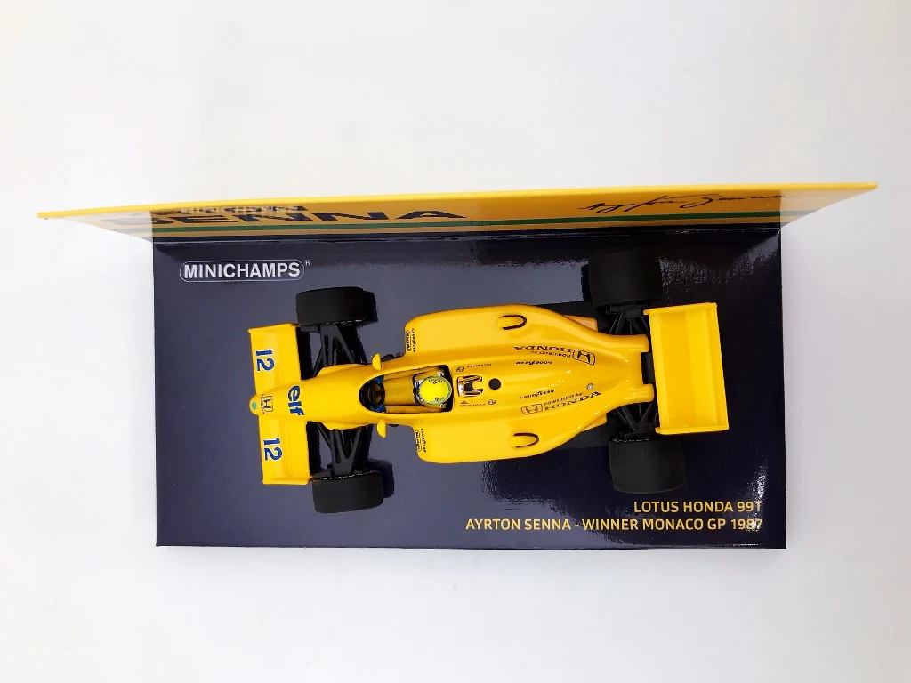 Minichamps 1:43 F1 99T 1987 Ayrton Senna Da Silva Monaco Simulation Limited Edition Resin Metal Static Car Model Toy Gift