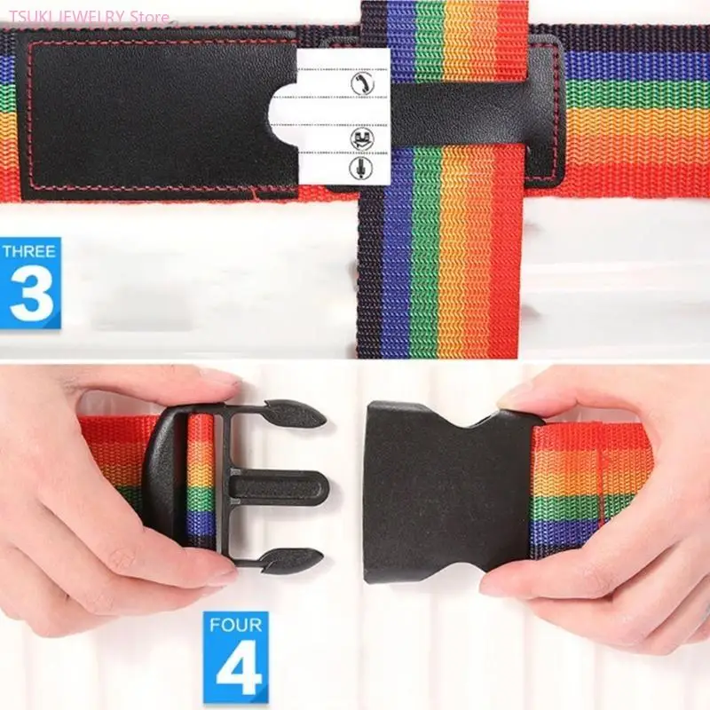 62KE Luggage Strap Adjustable Suitcase Belts Practical Luggage Suitcase Straps Gift