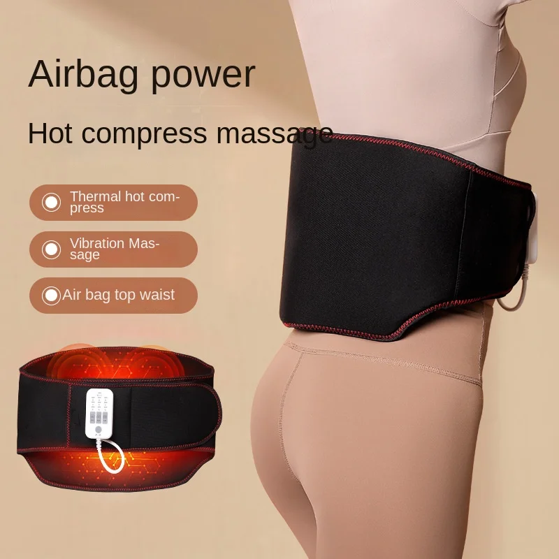 Heating Airbag Vibration Massage Lumbar Belt Lumbar Intervertebral Traction Belt Goddess Warm Womb Abdominal Lumbar Massager