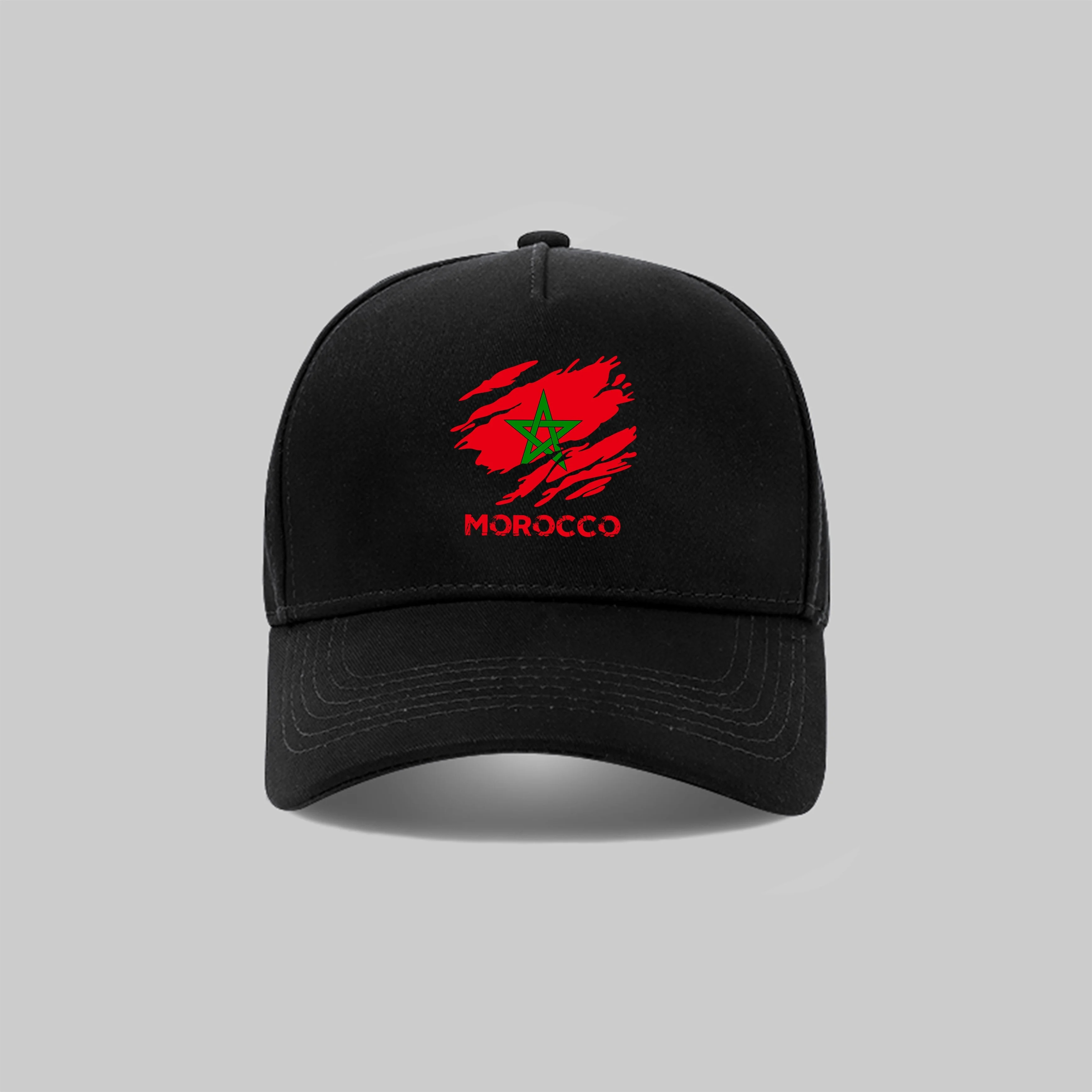 Moroccan Flag Adjustable Baseball Cap For Men & Women - Elegant Print, Cotton Blend, Lightweight & Washable - Perfect For Outdoo