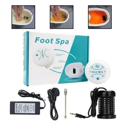 New Type Foot Detox Ion Hydrotherapy Machine Relieved Foot Muscle Fatigue Household Beautiful Mini Basin-Free Design Foot Bath