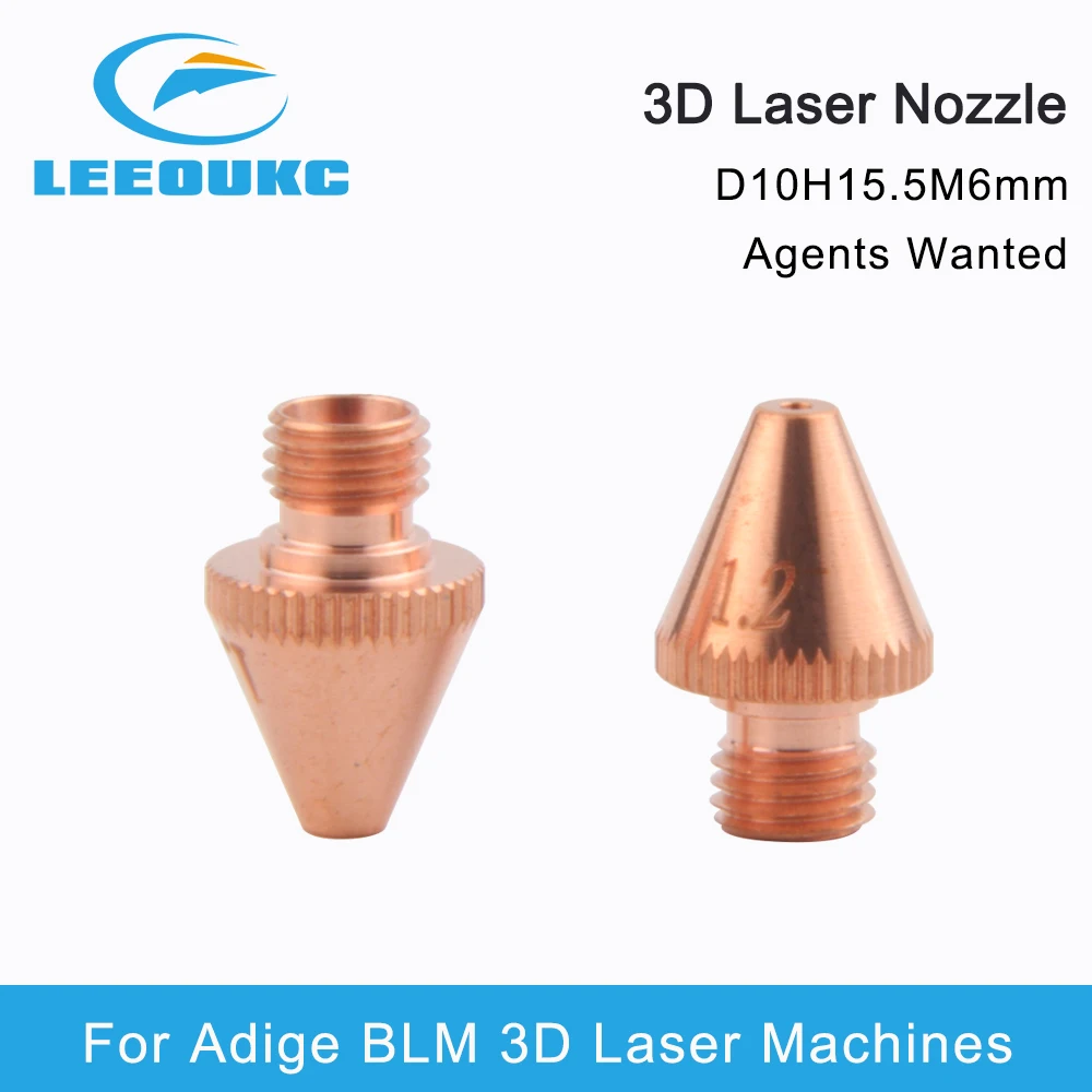 

10Pcs/Lot High Quality Fiber Laser Nozzle 3D Tube Cutter LT7 D10H15.5M6 6930250033 for Adige BLM 3D Laser Cutting Machines