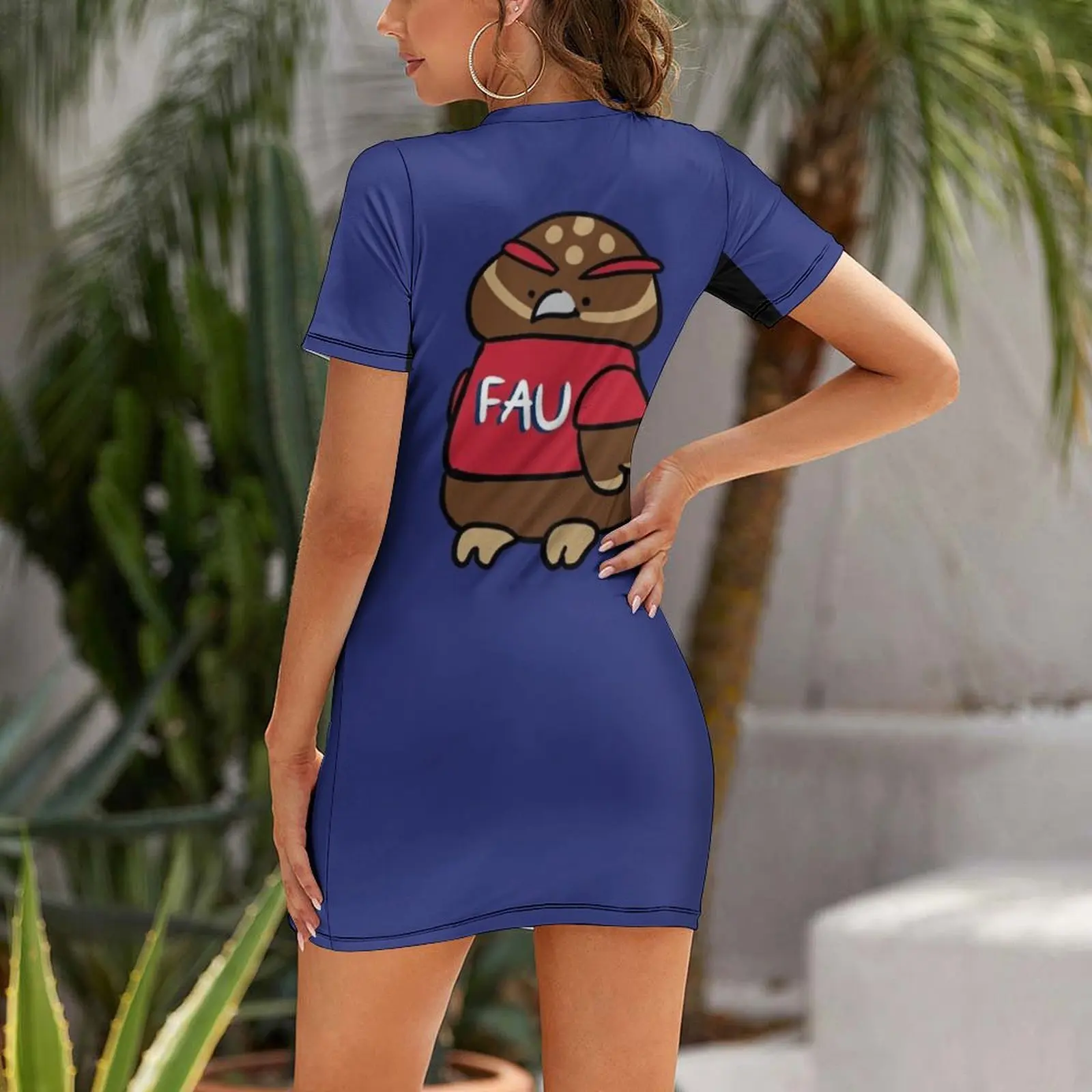 Owlsley the Owl - Florida Atlantic University Short Sleeved Dress Dance dresses Cocktail of dresses Dress