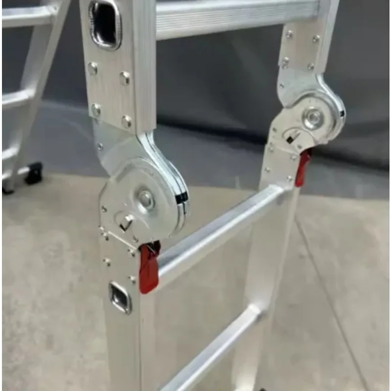 Échelle pliante multi-en-un en aluminium, robuste, légère, multi-positions pour échafaudage, extension, escabeau