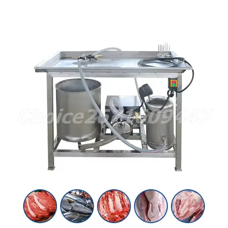 Máquina comercial do injetor de água manual, 2 pistolas, salga de peixe, salmoura, frango, carne, carne, equipamento de injeção salina