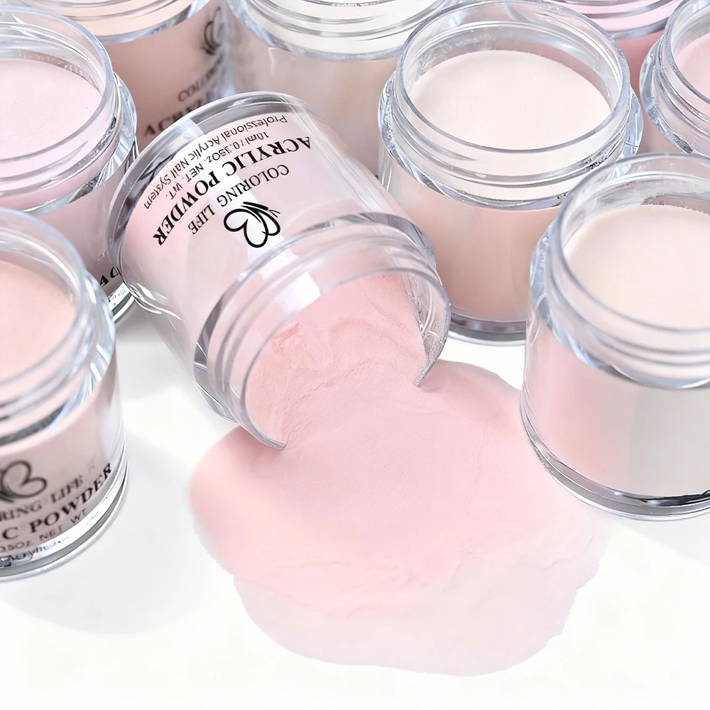 12Jar Professionelles Acrylpulver-Set für nackte/rosa/braune Nägel, 3-in-1-Nagelkunst-Spitzen, Verlängerung/Schnitzerei/Kristallpulver für Heimwerker