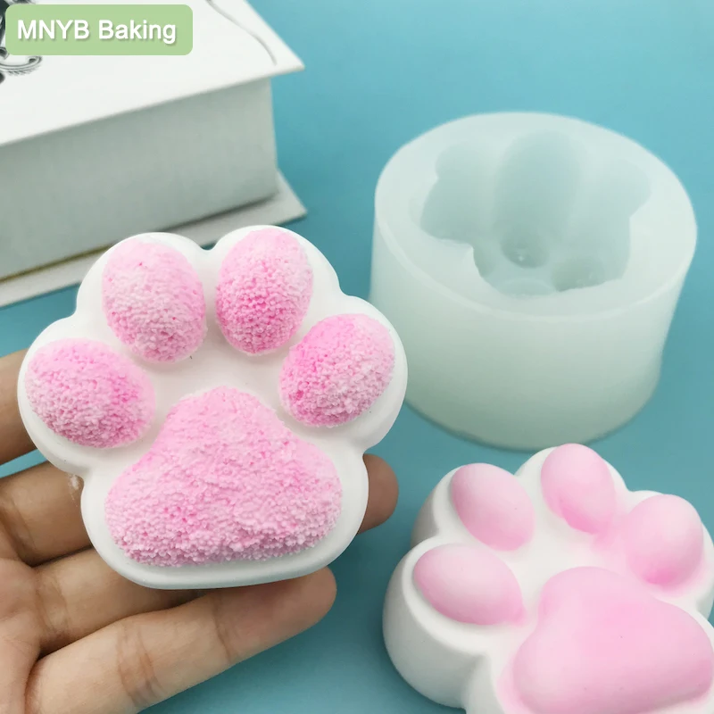 Big Cat Animal Paw Silicone Mold Cute Design Modeling Fondant Cake Tool Ice Mould Candle Soap Handmade DIY Gift House Decorate