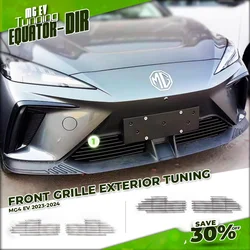 Front Grille Modification For MG4 EV 2023-2024 Center Mesh Exterior Parts Auto Decorative Stripes Anti-Bug Net Accessories