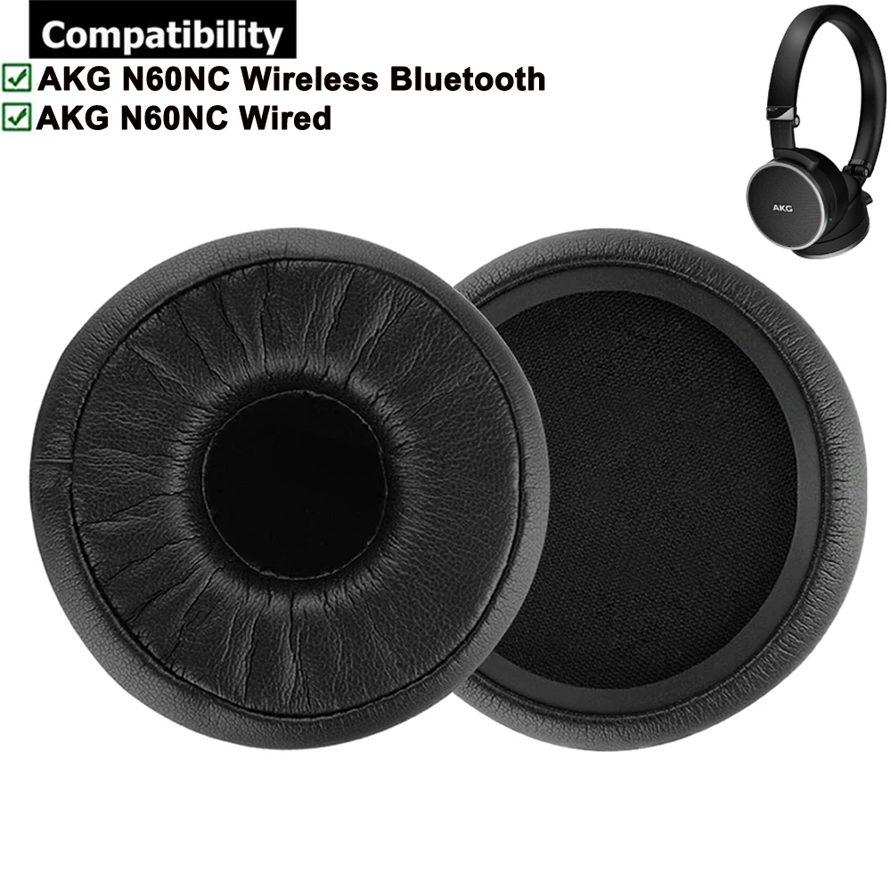 1Pair Replacement Potein Leather Soft Foam Earpads Ear Pads Muffs Repair Parts for AKG N60NC Wired Wireless Bluetooth Headphones