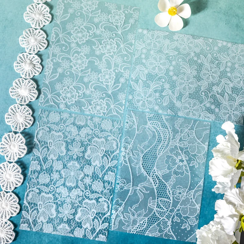 レースセレニティステッカー,10x14cm,ヴィンテージ,コラージュ,手工芸品,カード,文房具,外出用