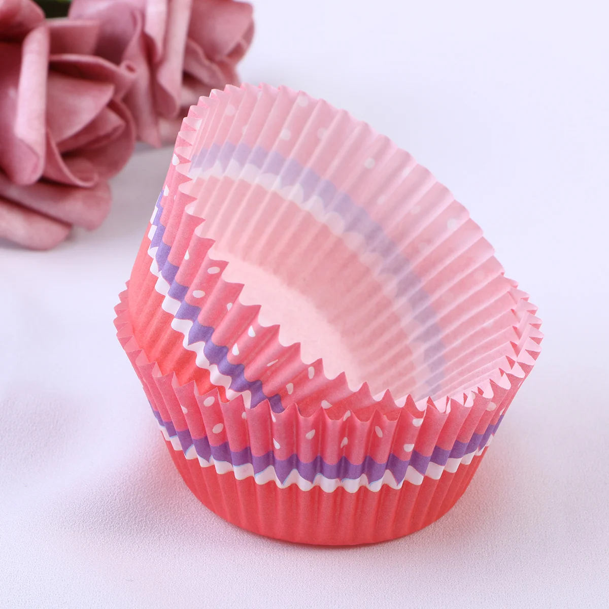 

100Pcs Cupcake Wrappers Food Safe Paper Baking Cups Ecofriendly Bright Colors Wedding Birthday Party Muffin Liners Decoration
