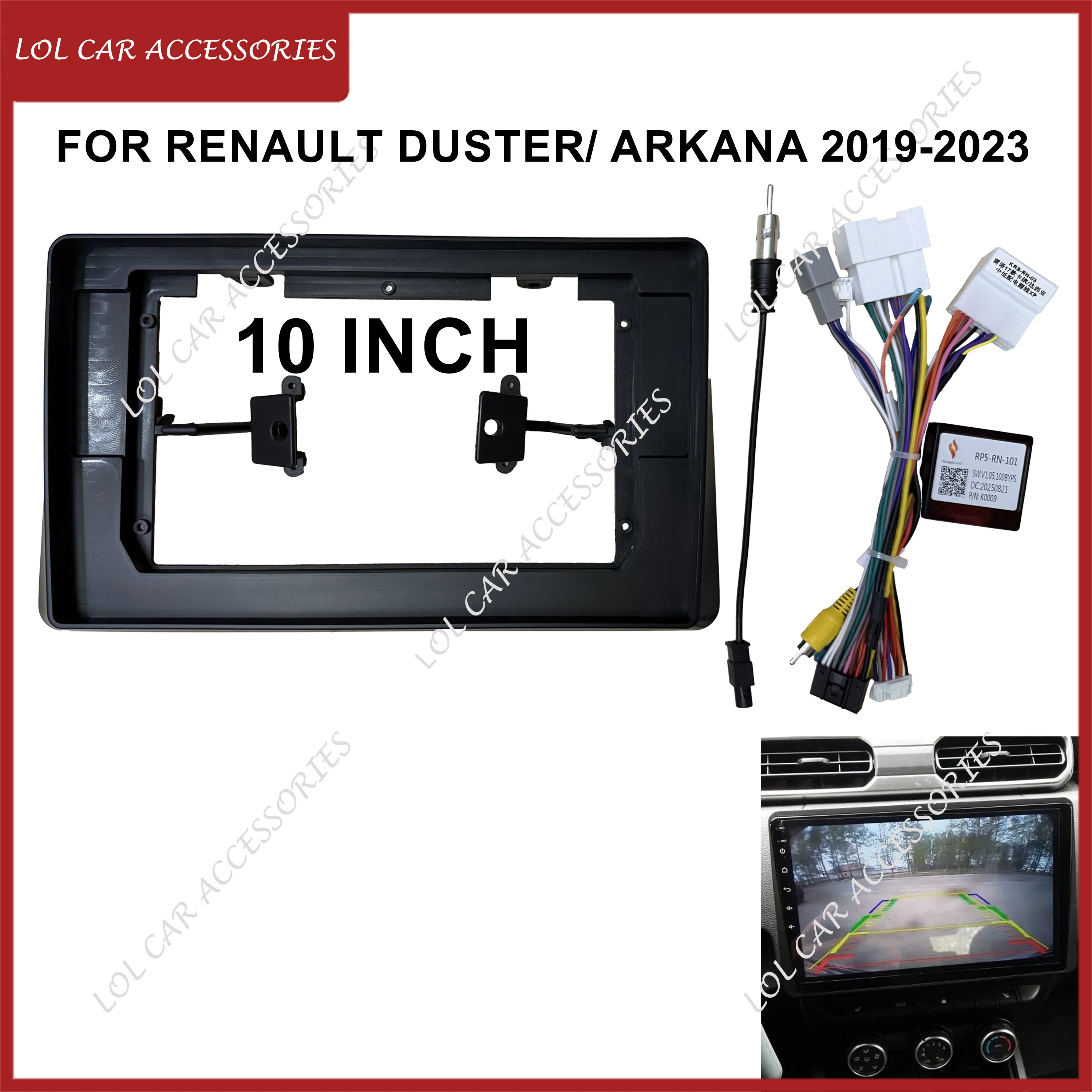 10 Polegada para renault duster/karana 2019-2023 rádio do carro estéreo gps mp5 android player 2 din unidade principal painel de fáscia quadro
