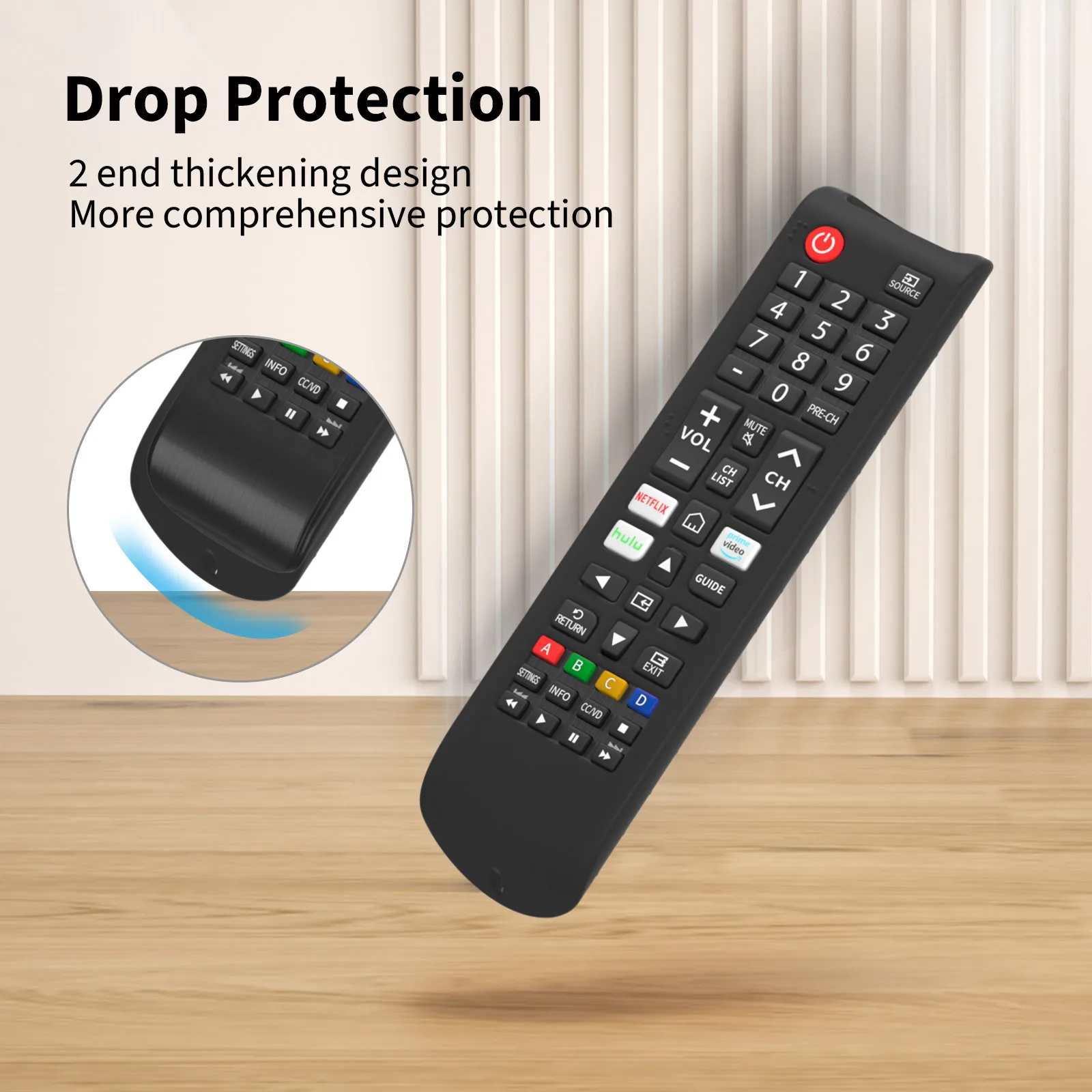 Silicone Remote Controller Cases Protective Covers For Samsung Smart TV Shockproof Remote Control Sleeve for BN59-01315A/01315B