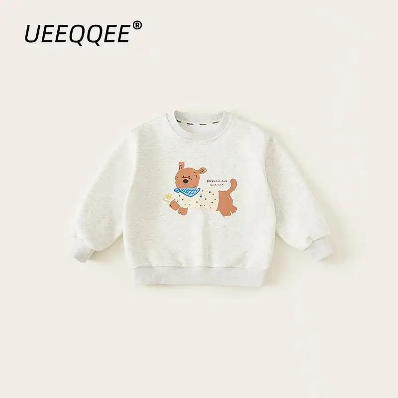 

Spring Autumn Children Sweatshirts 5-14Y Boys Girls Cartoon Dog Print Casual Pullover Tops Korean Preteen Wear For Kids Clothing