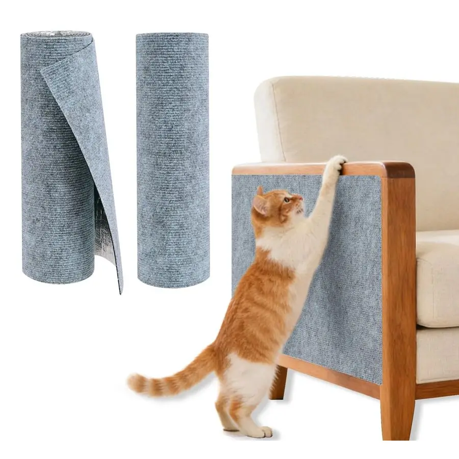 

Коврик-когтеточка для кошек, 78,7x15,8 дюймов, самоклеящийся, защитный коврик для мебели, обрезаемый, для самостоятельной установки, для лазания, для кошачьих комплексов R
