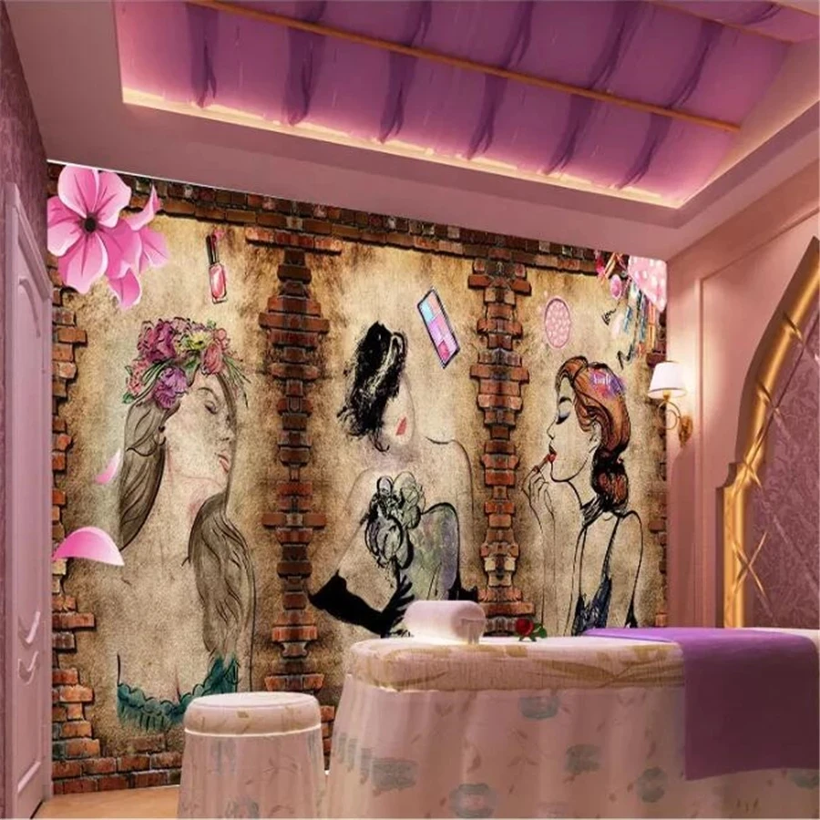 Customized Photo wallpaper 3D - Beauty Makeup Wallpaper 评论和价格
