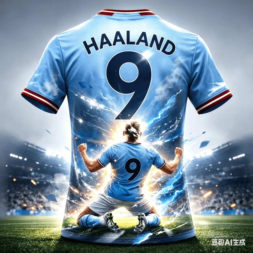 Haland Summer 3D Motion Football Jersey for Men T-shirt, Quick-drying and Breathable, Suitable for Outdoor Training Wear