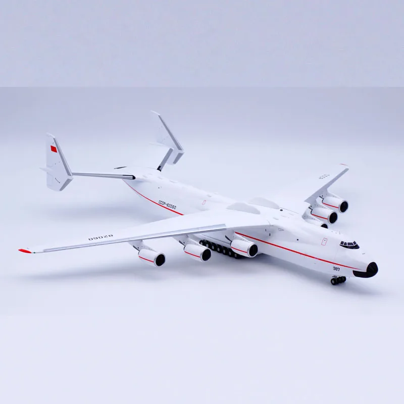 Lh21225 Gelegeerd Verzamelvliegtuig Cadeau Jc Vleugels 1:200 Antonov An-225 "Rode Lijn" Diecast Vliegtuig Jet Model CCCP-82060 Met Standaard