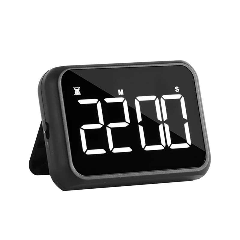 Timer For Kids, Kitchen Timers, Digital Timer For Cooking, Magnetic Countdown Timer For Exercise, Study, Oven Black