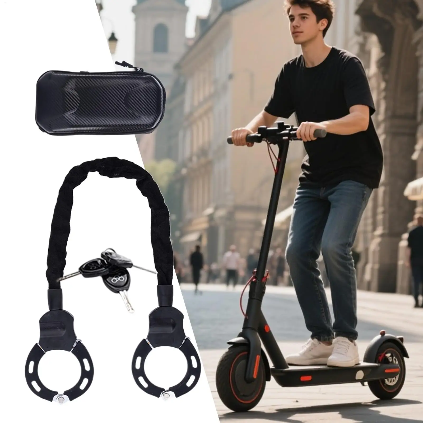 

Lock For Electric Scooter 35-inch Heavy-Duty Theft Prevention With 3 Key Electric Scooter Locks Anti Theft For Outdoor Travel