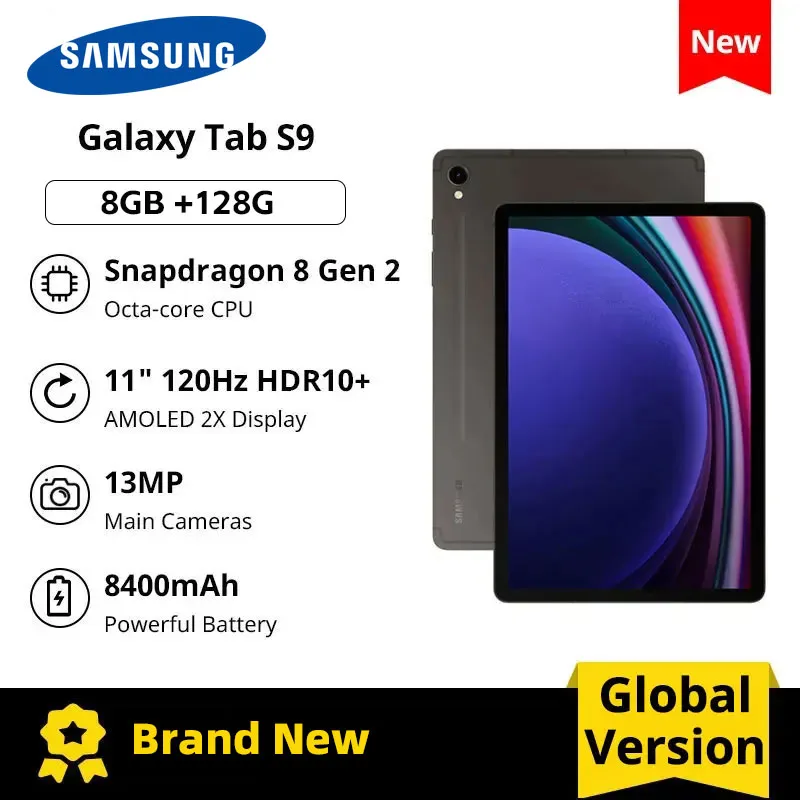 SAMSUNG Galaxy Tab S9 Tablet  8+128G With S Pen 11 Inch insert Galaxy AI Compatible Graphite Tablet Genuine Domestic Product