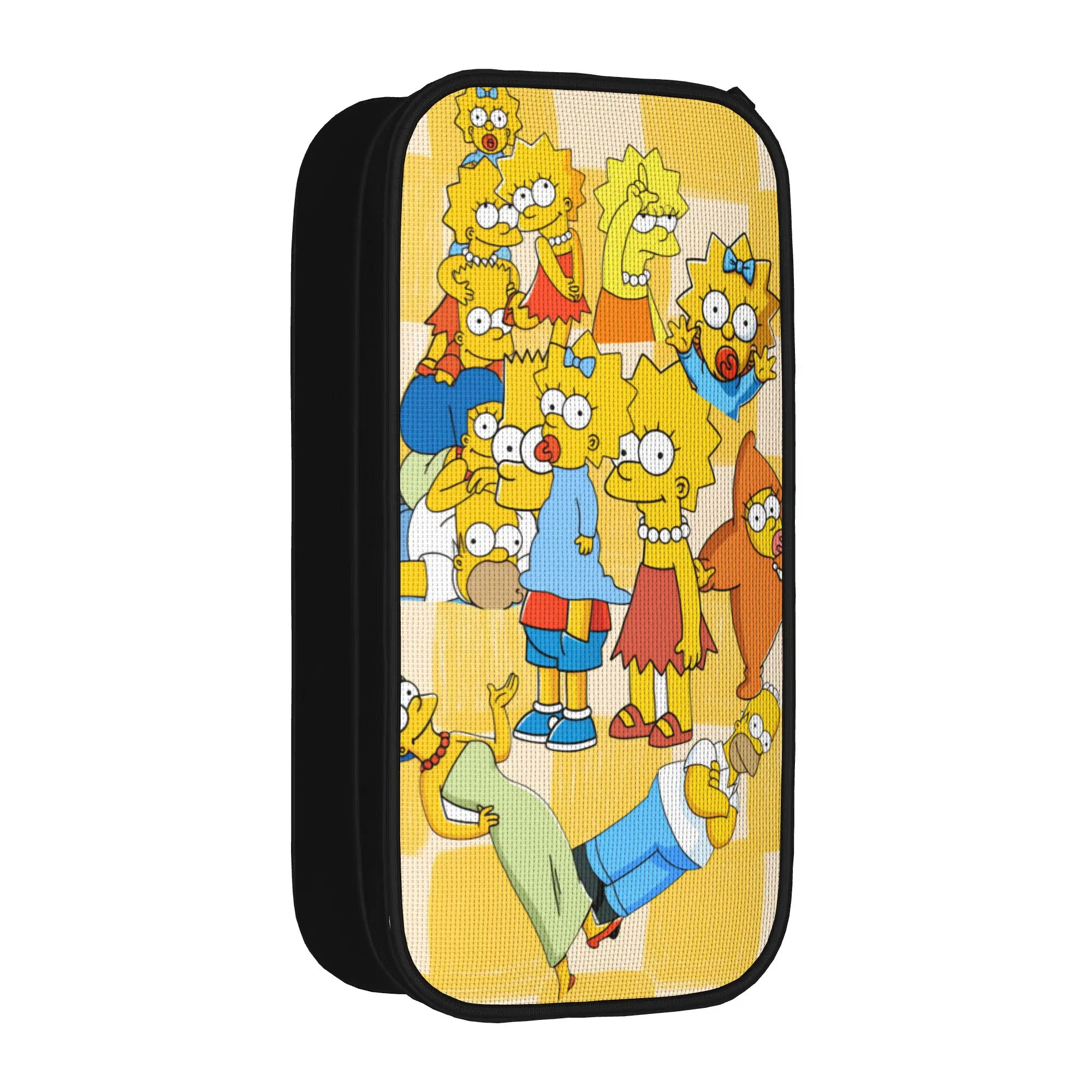 Cool Pencil Case S-Simpsons Family Cartoon Funny Pencil Box  School Pencil Cases Boy Girl Zipper Graphic School Stationery