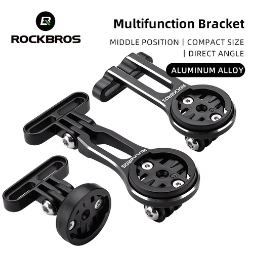 Soporte de bicicleta ROCKBROS, soporte de lámpara de luz delantera, soporte de extensión de aleación de aluminio para ordenador de bicicleta, soporte Wahoo Bryton Garmin