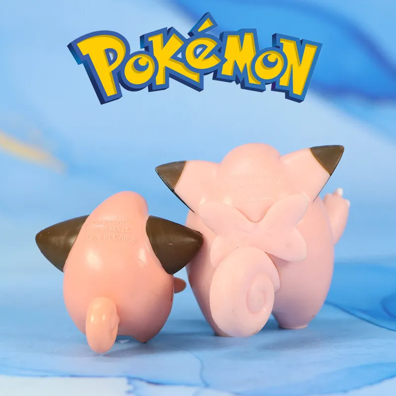 Genuine WCT Loose Pokemon Action Figures Clefairy Clefable Evolution Set Collectible Model Toys - view 4