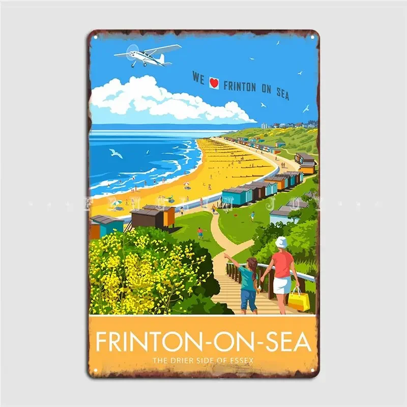 Frinton On Sea Metal Sign Mural Painting Funny Cinema Living Room Pub Garage Tin Sign Posters