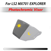MX701 Helmet hromic lens For LS2 MX701 EXPLORER Motorcycle Helmet Photochromic Visor Uv Protection Casco Moto Visera Sunshield