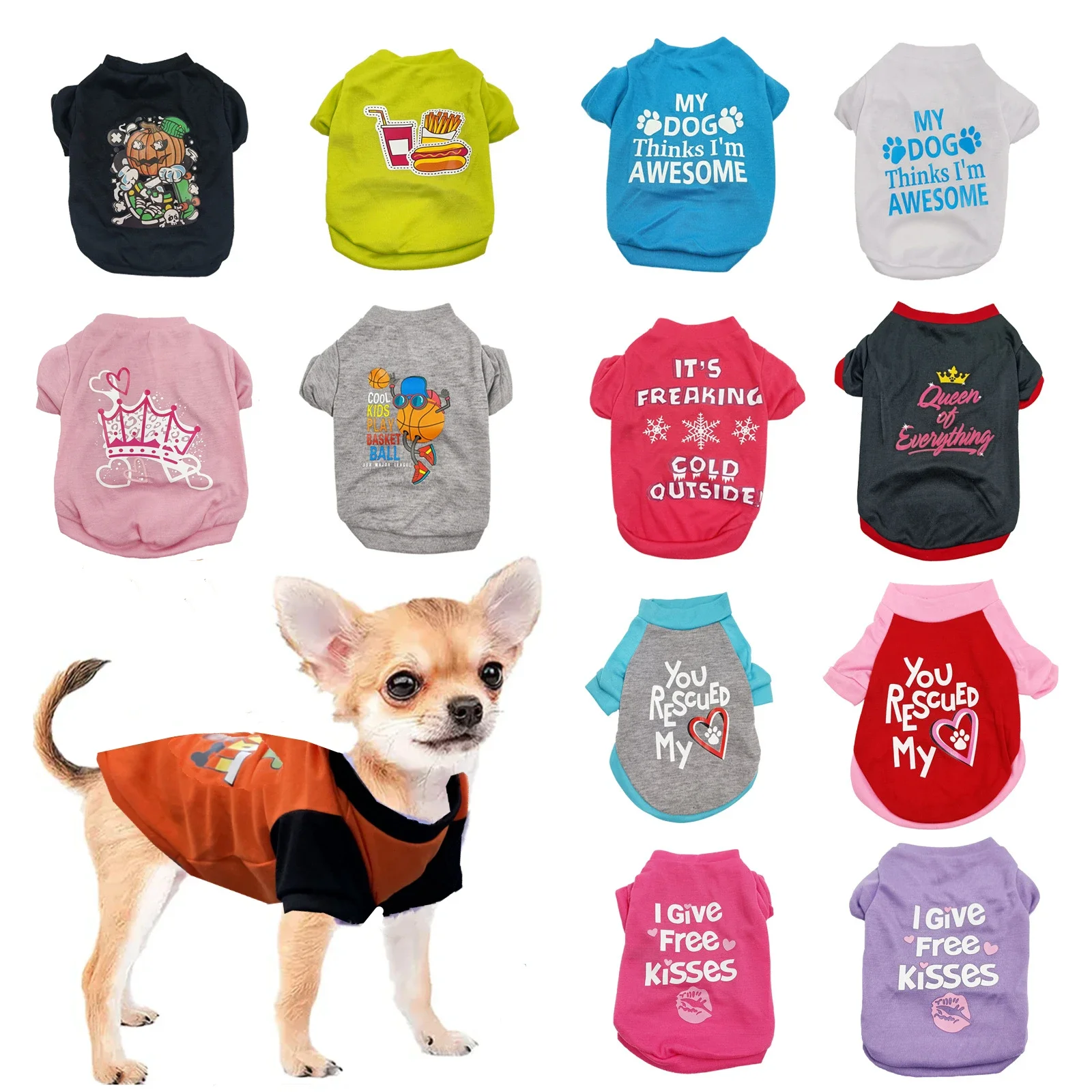 Pet Dog Clothes Summer Puppy Pet Clothing For Dog Vest Shirt Cat T Shirt Soft Sweatshirt Chihuahua Yorkshire Clothes For Dogs