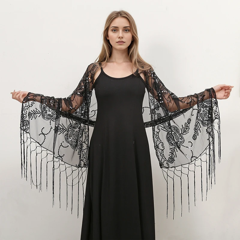 

Лидер продаж, блестки, искусственная Камелия, Роскошные шали, женская мусульманская Бриллиантовая длинная шаль