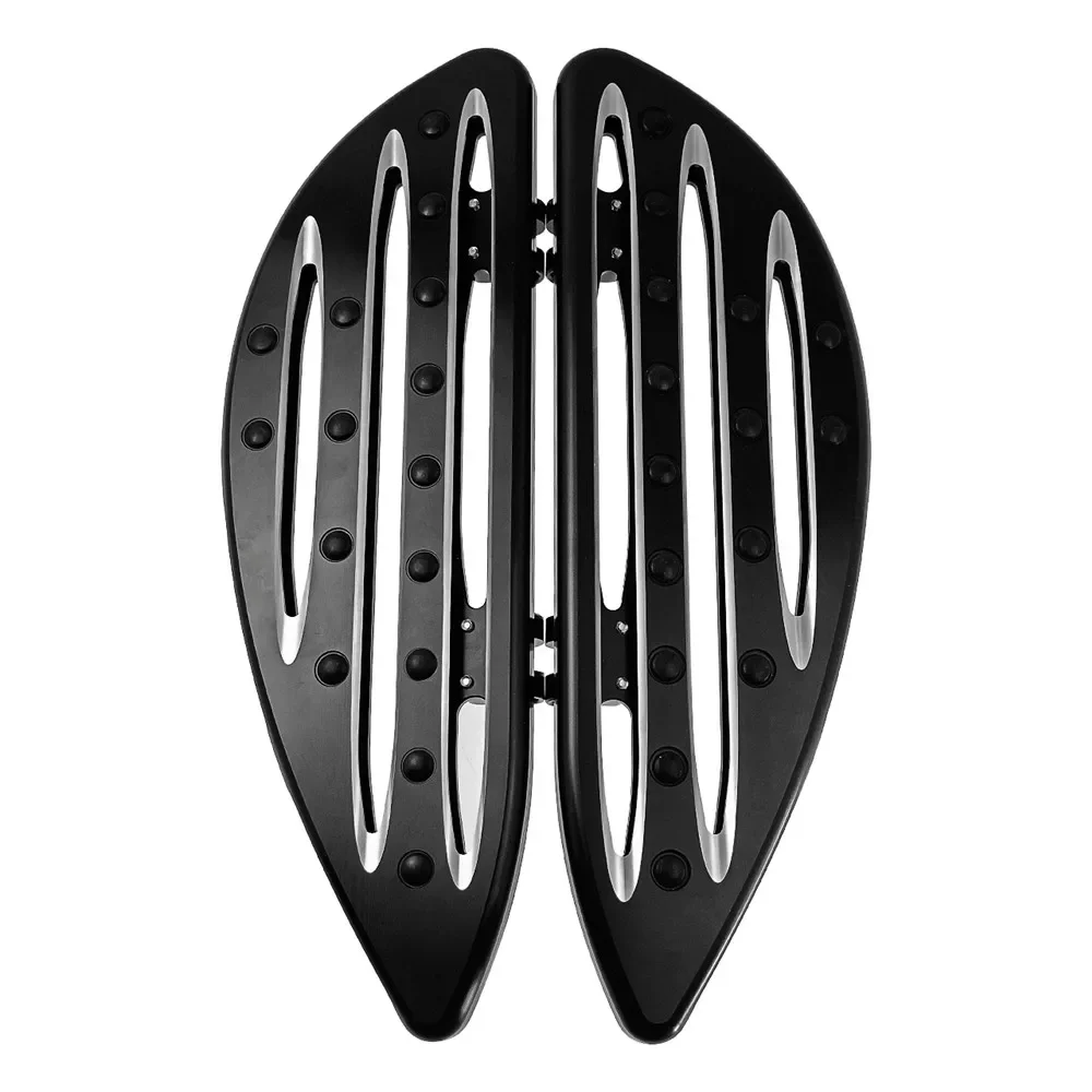 Motorfiets Driver Uitgerekt Front Floorboards Zwart/Chrome Voetsteunen Footrest Voor Harley Touring Softail Electra Glide Road King
