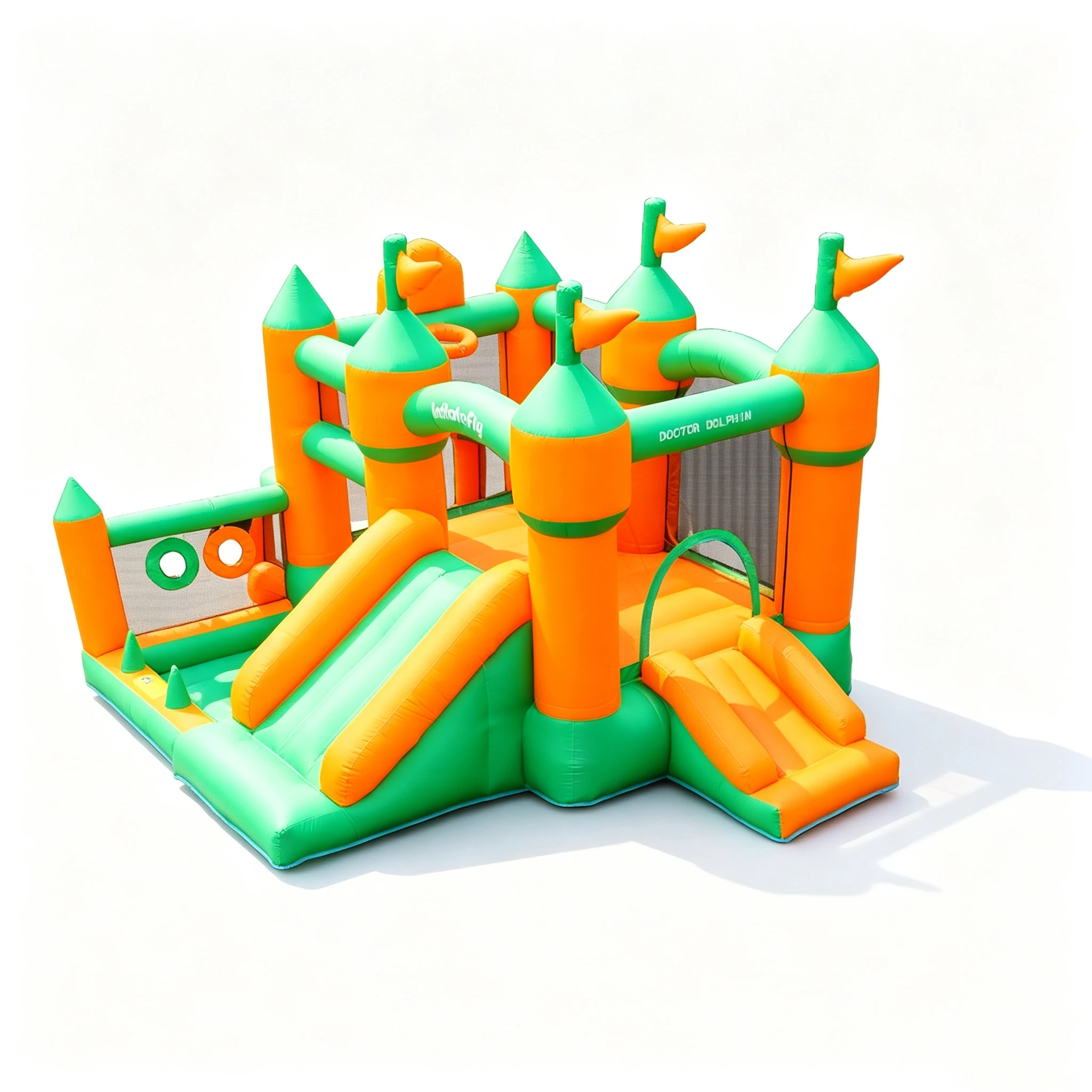 Inflatable Children's Bounce Castle with Slide Home Use 4 Person Capacity Easy Setupglobally accessible