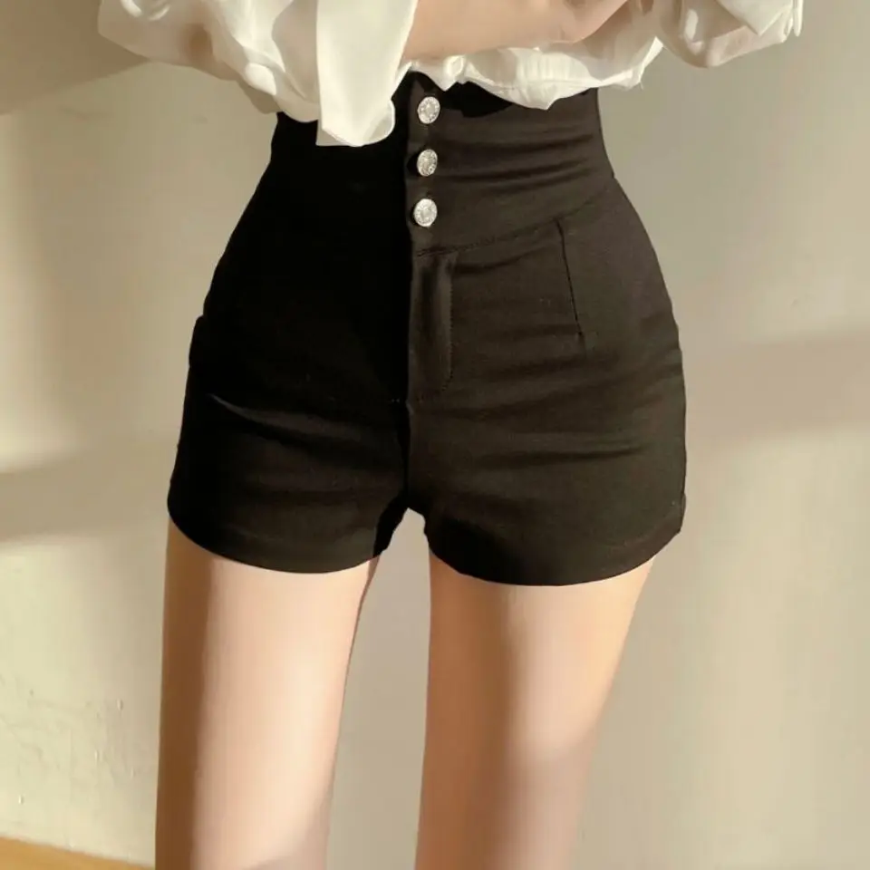 High Waist Suit Short Pants Women's Spring Autumn Outerwear Miniature Spicy Leg Lengthening Base Summer Wrap around Shorts