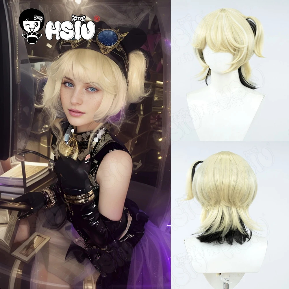 

Reznik Tracy cosplay Wig Fiber synthetic wig「HSIU」Yellow black mixed short Wig+Wig cap Reznik Tracy cosplay