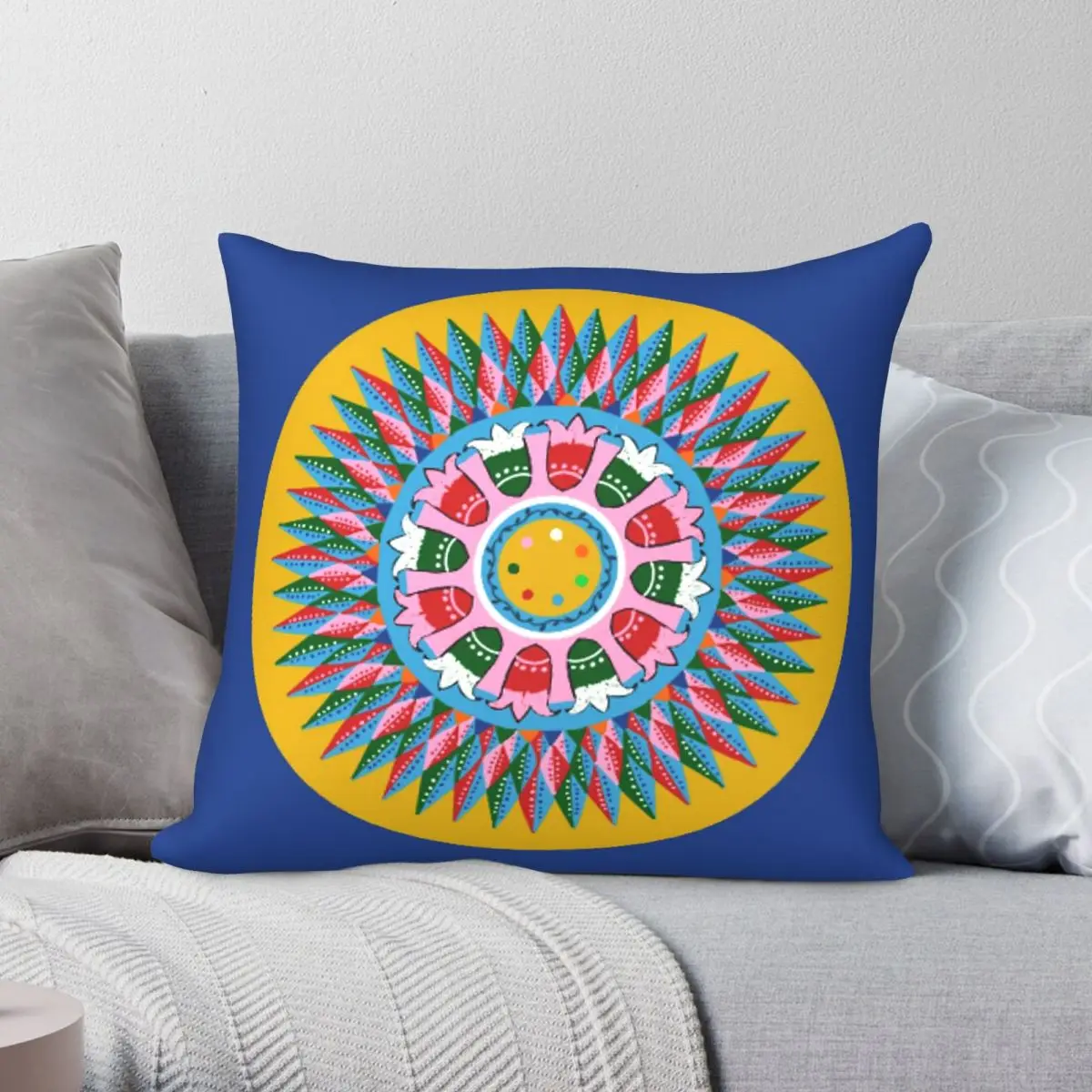 Costa Rican Oxcart Wheel 3 Square Pillowcase Polyester Linen Velvet Pattern Decorative Throw Pillow Case Car Cushion 45x45