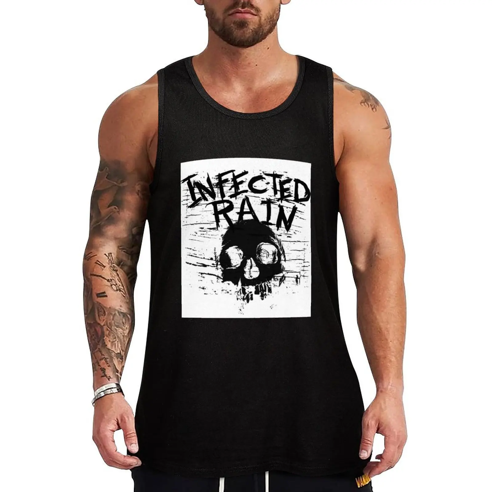 

Infected Rain sksks Tank Top cotton t-shirts man running shirt underwear gym shirt men