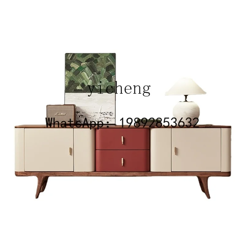 

Деревянный шкаф для телевизора из черного ореха, минималистичный светильник, роскошная подставка для телевизора в спальне