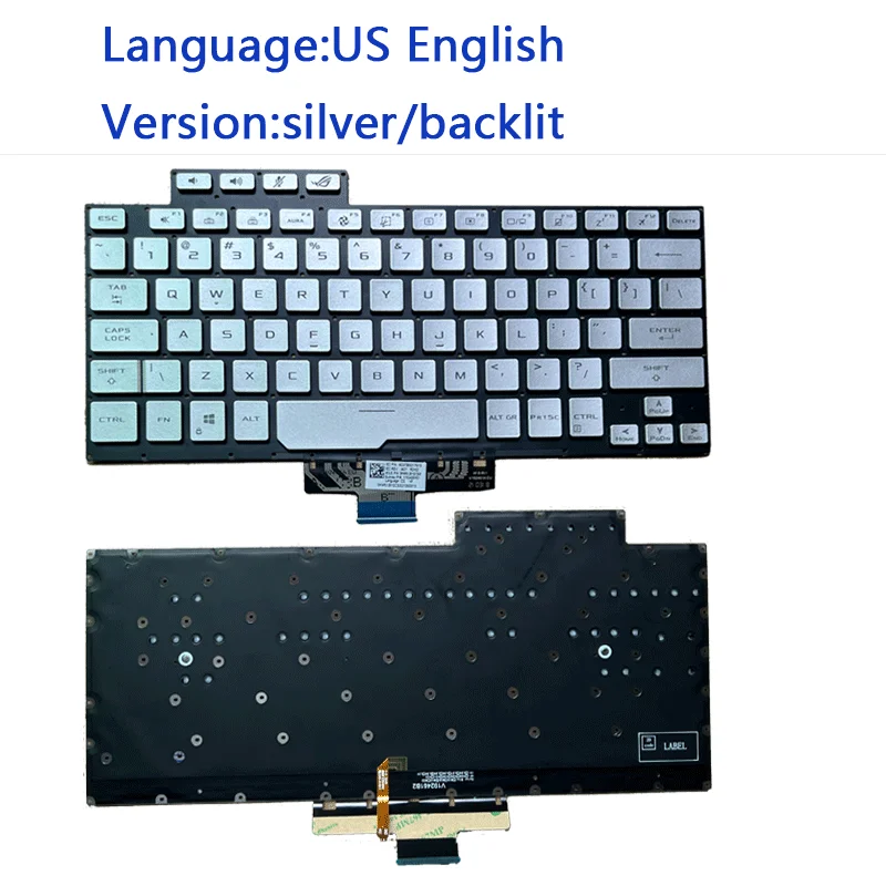 New US For ASUS ROG GA401 GA401QC GA401QE GA401QH GA401QM GA401IHR Backlit Silver English Laptop Keyboard