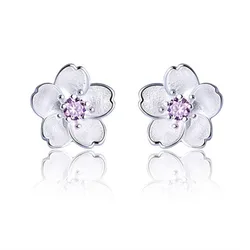 New Arrival Popular 925 Sterling Silver Jewelry Earrings Temperament Sweet Cherry Exquisite Female Earrings E140