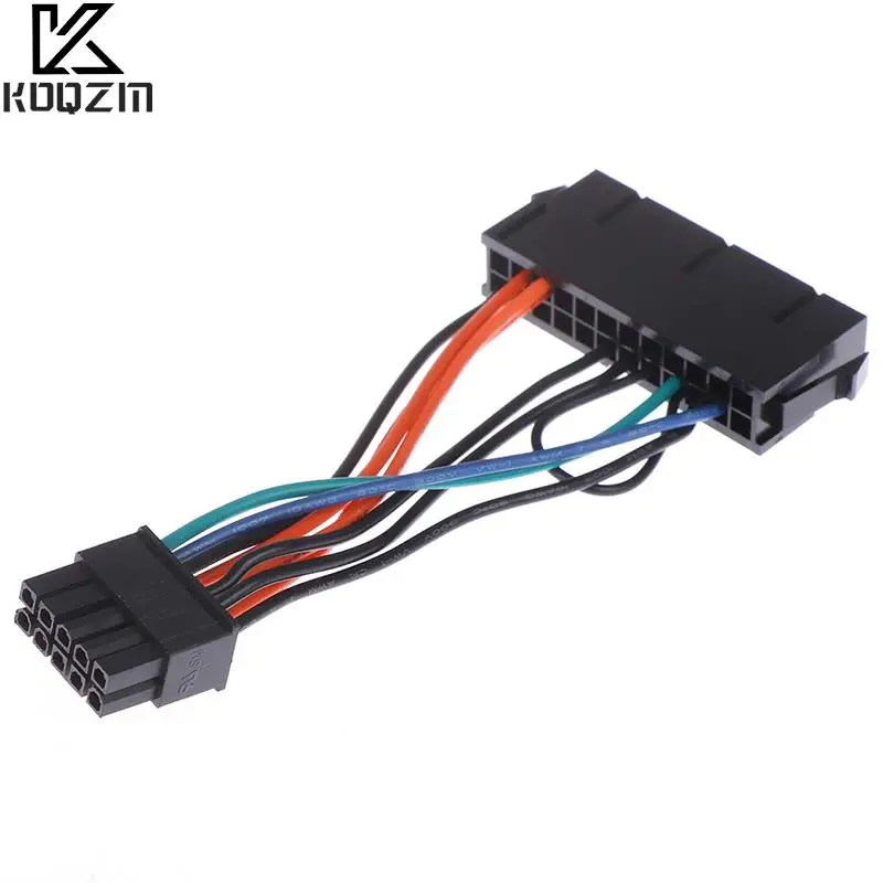 ATX 24-Pin Female To 10-Pin Male Adapter Power Supply Cable Cord For 10PIN Motherboard